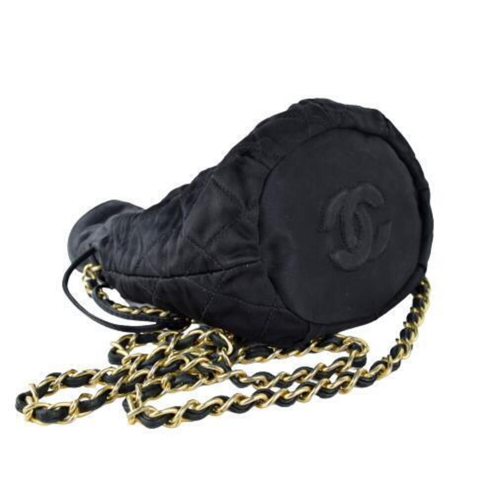 Chanel Matelasse Mark Nylon Lambskin Drawstring Shoulder Bag Coco Tote